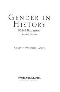 cover of the book Gender in History: Global Perspectives