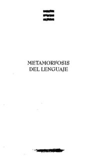 cover of the book Metamorfosis del lenguaje