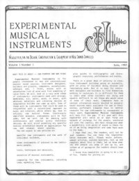 cover of the book Journal of experimental musical instruments