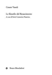 cover of the book Le filosofie del Rinascimento