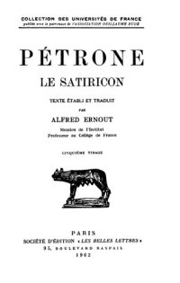 cover of the book Pétrone: Le Satiricon