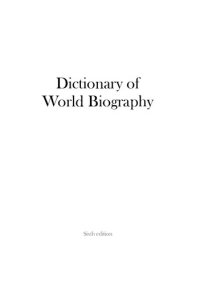 cover of the book Dictionary of world biography