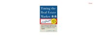 cover of the book Timing the Real Estate Market : How to Buy Low and Sell High in Real Estate