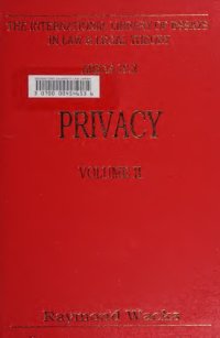 cover of the book Privacy Volume II: Privacy And The Law