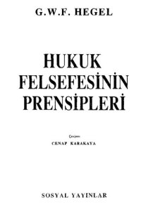 cover of the book Hukuk Felsefesinin Prensipleri