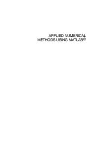 cover of the book Applied numerical methods using MATLAB®