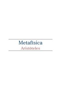 cover of the book Metafísica