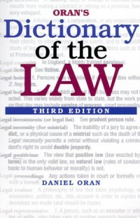 cover of the book Oran's Dictionary of the Law, 3E