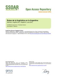 cover of the book Rutas de la lingüística en la Argentina