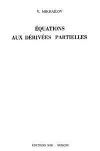 cover of the book Equations aux dérivées partielles