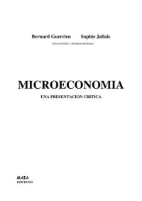 cover of the book Microeconomía: Una presentación crítica (Claves para comprender la economía)