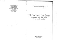 cover of the book O Discurso dos Sons ; Caminhos para uma Nova Compreensão Musical