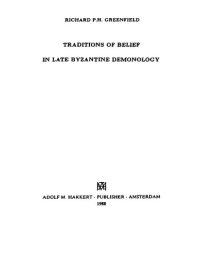 cover of the book Traditions of Belief in Late Byzantine Demonology