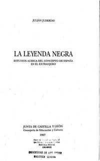 cover of the book La Leyenda Negra. Estudios acerca del concepto de España en el extranjero