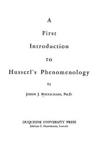 cover of the book A First Introduction to Husserl's Phenomenology