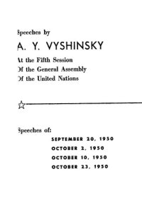 cover of the book Speeches at the Fifth Session of the General Assembly of the United Nations