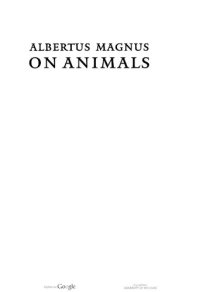 cover of the book On animals : a medieval summa zoologica