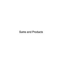 cover of the book Sums and Products