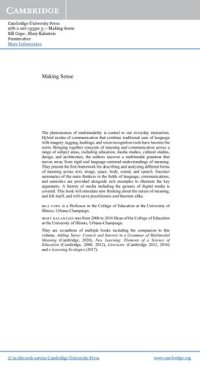 cover of the book Making Sense: Reference, Agency, and Structure in a Grammar of Multimodal Meaning