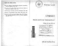 cover of the book Lysenko, Historia real de una ciencia proletaria