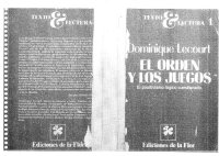 cover of the book El Orden y Los Juegos. El positivismo lógico cuestionado