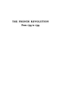 cover of the book The French Revolution: Volume II, From 1793 to 1799