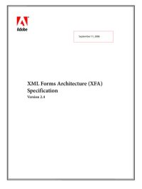 cover of the book XML Forms Architecture (XFA) Specification