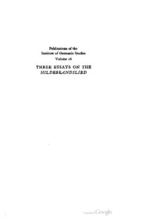 cover of the book Three Essays on the Hildebrandslied