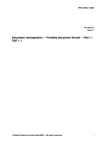 cover of the book Document management — Portable document format: PDF 1.7