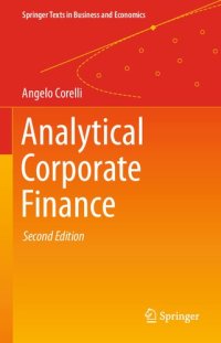 cover of the book Analytical Corporate Finance (Springer Texts in Business and Economics)