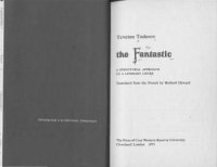 cover of the book The Fantastic - A Structural Approach to a Literary Genre