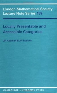 cover of the book Locally presentable and accessible categories