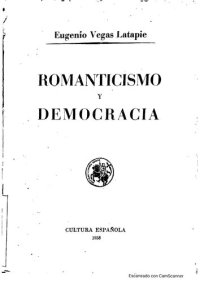 cover of the book Romanticismo y democracia