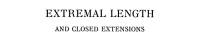 cover of the book Extremal Length and Closed Extensions of Partial Differential Operators