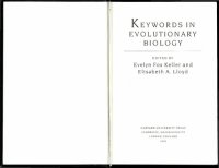 cover of the book Keywords in Evolutionary Biology