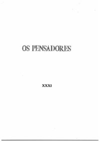 cover of the book Os Pensadores 31