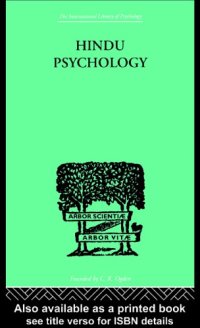 cover of the book Hindu psychology its meaning for the West