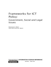 cover of the book Frameworks for ICT policy: government, social and legal issues