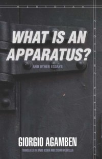 cover of the book What is an apparatus? and other essays