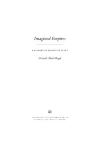 cover of the book Imagined empires: a history of revolt in Egypt