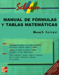 cover of the book Manual de fórmulas y tablas matemáticas