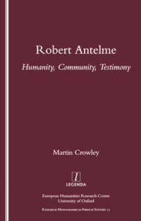 cover of the book Robert Antelme: Humanity, Community, Testimony