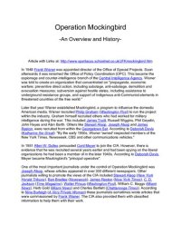 cover of the book CIA Operation Mockingbird Document Collection