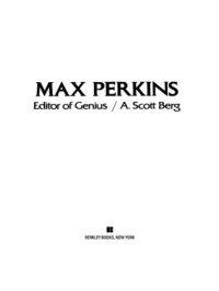 cover of the book Max perkins: editor of genius