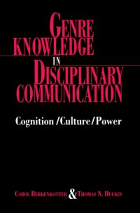 cover of the book Genre knowledge in disciplinary communication: cognition, culture, power