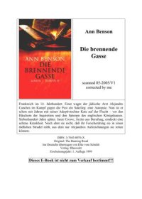 cover of the book Die brennende Gasse v0