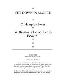 cover of the book Set down in malice