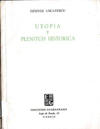 cover of the book Utopía y plenitud histórica