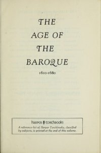 cover of the book The Age of the Baroque, 1610-1660