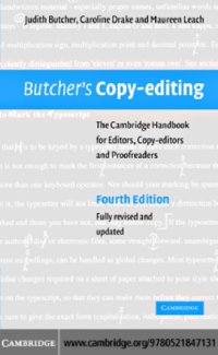 cover of the book Butcher's Copy-editing: the Cambridge Handbook for Editors, Copy-editors and Proofreaders